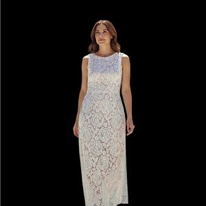 knee length dresses for ladies Navy Floral Sequin Maxi Dress – self-portrait